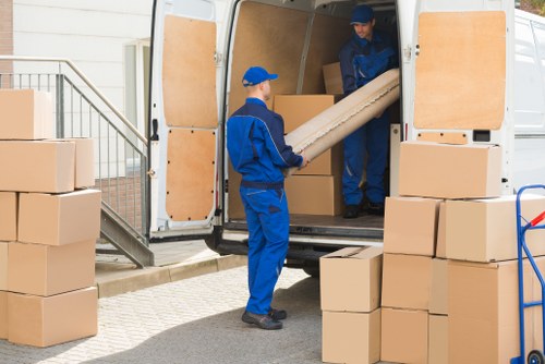 Local commercial moving team preparing a Hamptonhill business relocation
