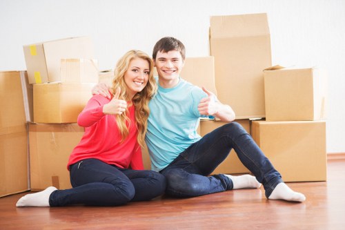 Careful loading of household items during a move in Hamptonhill