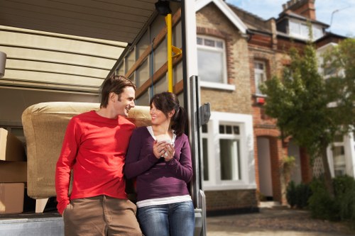 Careful loading of student furniture and boxes for Hamptonhill relocation