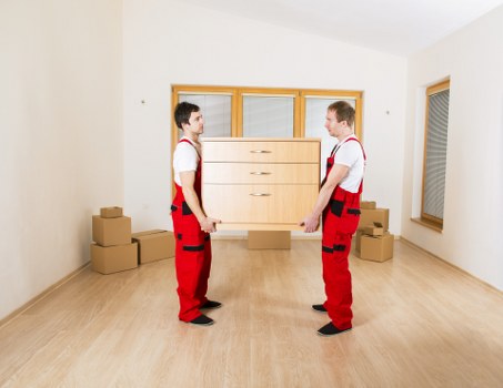 Load-based pricing example with furniture and boxes in a van