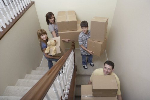 Packed student belongings ready for a Hamptonhill house move